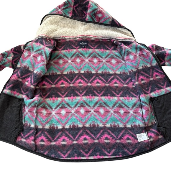 American Eagle Outfitters Women Size Medium Western Full Zip Fleece Sweater - Picture 4 of 5